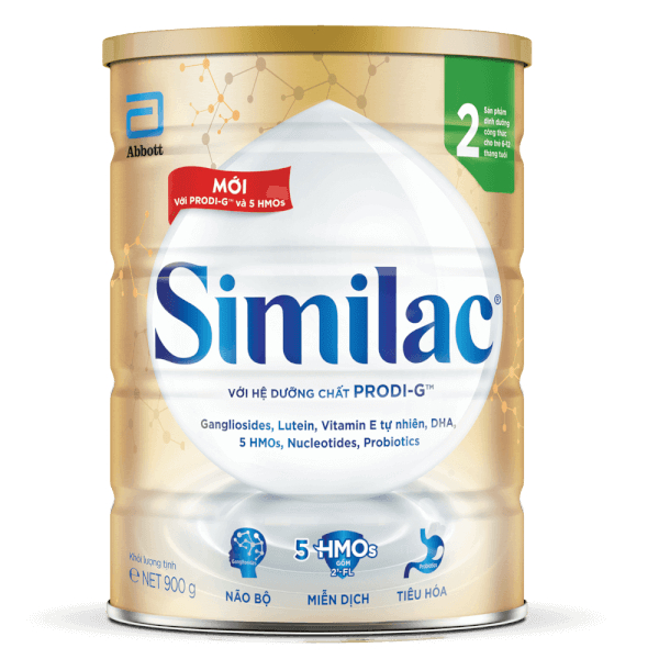 Sữa bột Similac 2 900g đột phá dinh dưỡng 5G cho trẻ từ 6-12 tháng tuổi miễn dịch khỏe nhanh trí tựa 