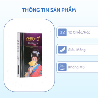 Bao cao su siêu mỏng Nhật Bản ZeRo O2 1 chiếc