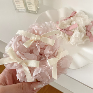 Cột tóc voan dây buộc tóc nữ bèo tiểu thư đính nơ dễ thương lolita hàn quốc