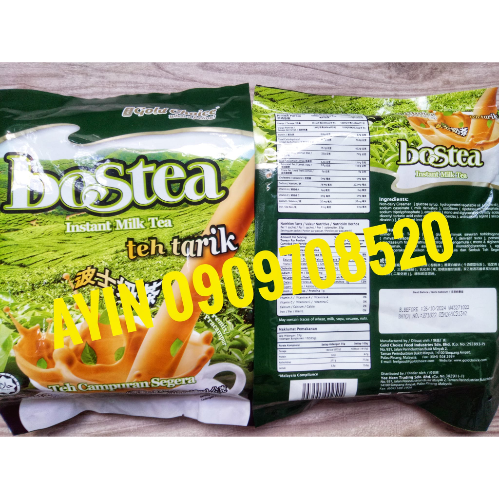 Gói Lẻ - Trà Sữa Gold Choice Bostea Teh Tarik Malaysia