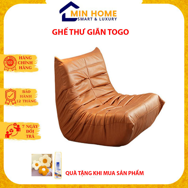 Ghế Sofa Thư Giãn, Ghế Lười TOGO Armchair Bọc Da Microfiber Cao Cấp, Decor Phòng Khách Hiện Đại Sang Trọng