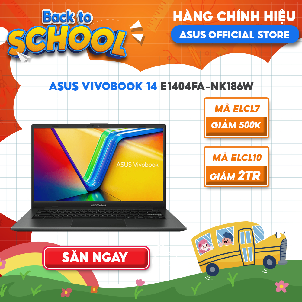 Laptop ASUS VivoBook 14 E1404FA-NK186W (R5-7520U | 16GB | 512GB | 14')