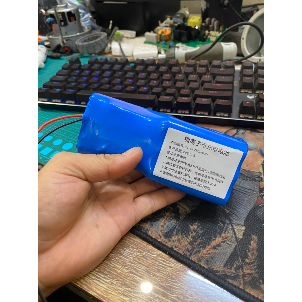 Pin 3S -12V Li-ion 18650 dung lượng (86580mAh), Pin mới 100% 11.1v x 7800mah