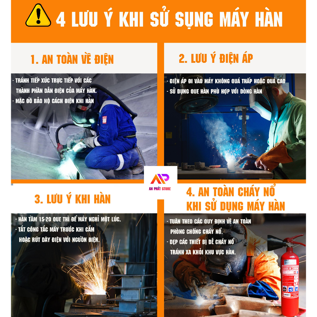 Máy hàn mini không dùng khí MIG500 chính hãng, Máy hàn MIG 2 chức năng hàn que hàn MIG không khí nhỏ gọn dễ di chuyển