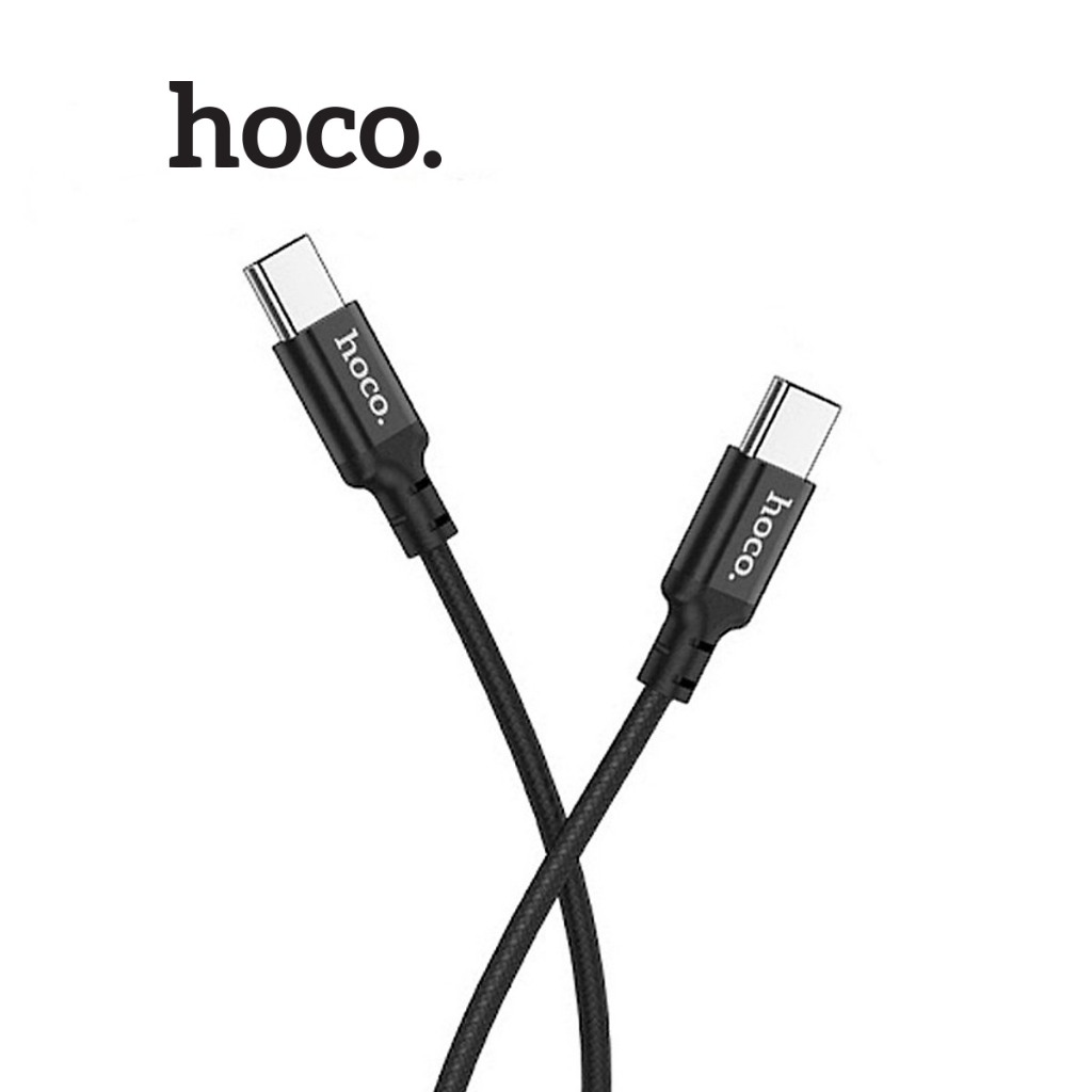 Dây sạc nhanh Type-C to Type-C Hoco X14 PD60W , hỗ trợ truyền dữ liệu , dây dù dài 1m