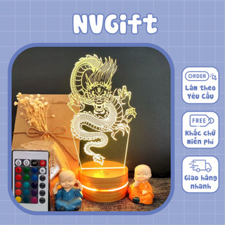 Đèn Trang Trí Dragon, Đèn Led 3D 16 Màu Có Kèm Điều Khiển Siêu Đẹp Độc Đáo