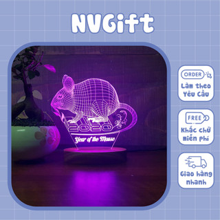 Tết Canh Tý 2020 - Quà tặng độc đáo, ý nghĩa - Đèn Led 3D trang trí Tết