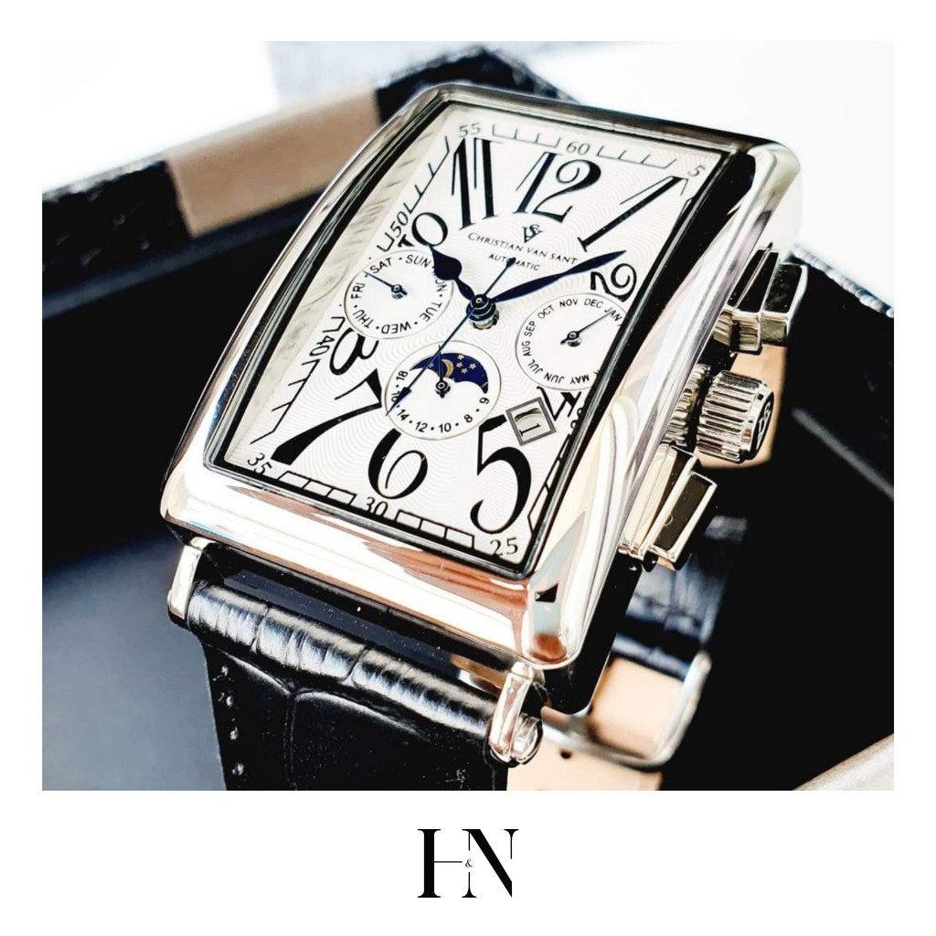 ĐỒNG HỒ NAM CHRISTIAN VAN SANT PRODIGY AUTOMATIC WHITE DIAL CV9131