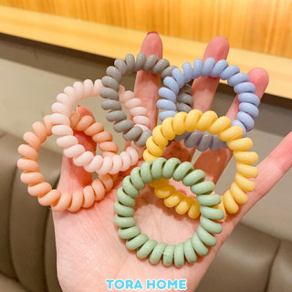 Dây cột tóc lò xo, dây cột tóc, thun cột tóc lò xo, cột tóc lò xo màu trơn cực dễ thương loại to Tora Home