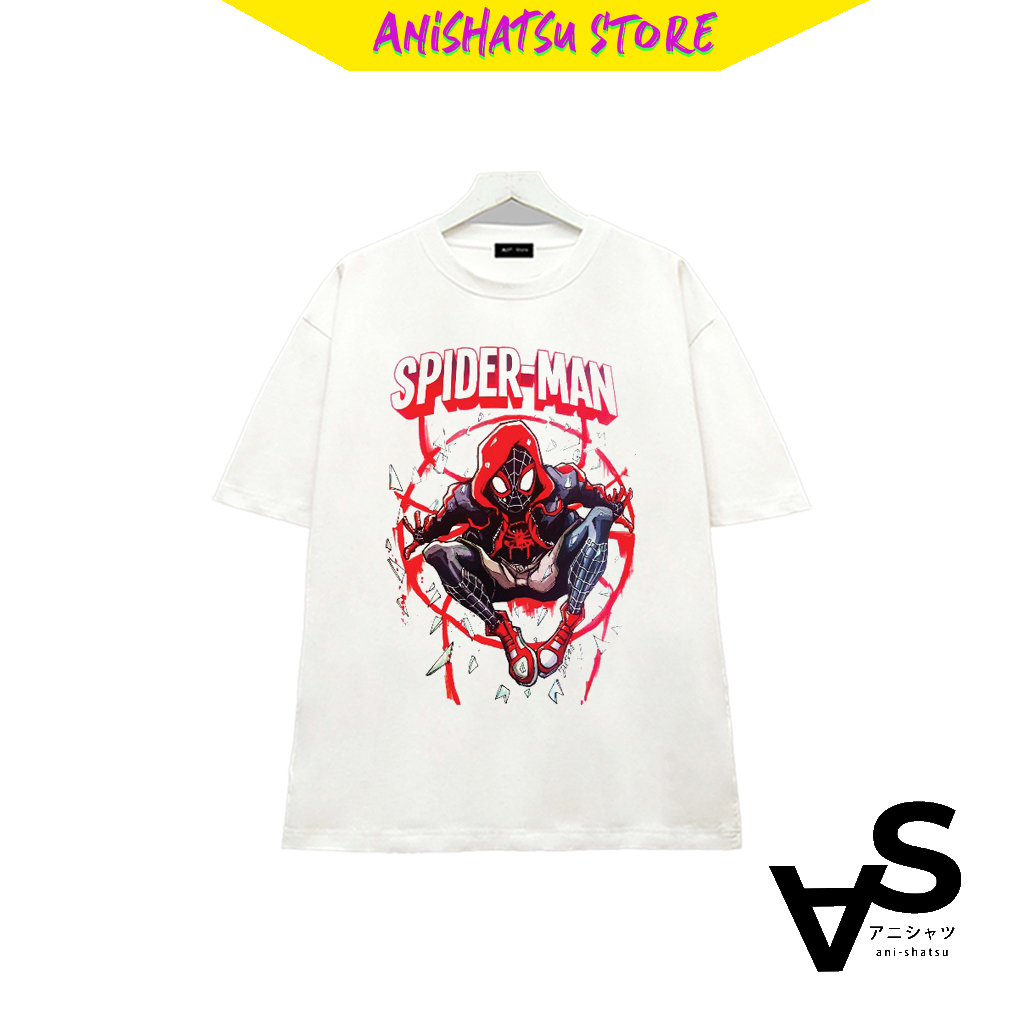 Áo thun đen trắng Spiderman: Miles Morales #2 cho Nam / Nữ - chất thun thoáng mát