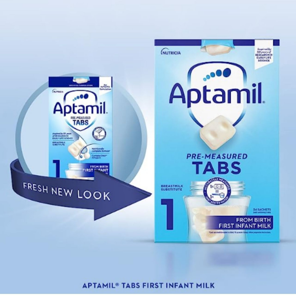 Sữa Aptamil UK dạng thanh số 1, sữa cô đặc hút chân không 24 thanh 600G 0M+ Monnie Kids