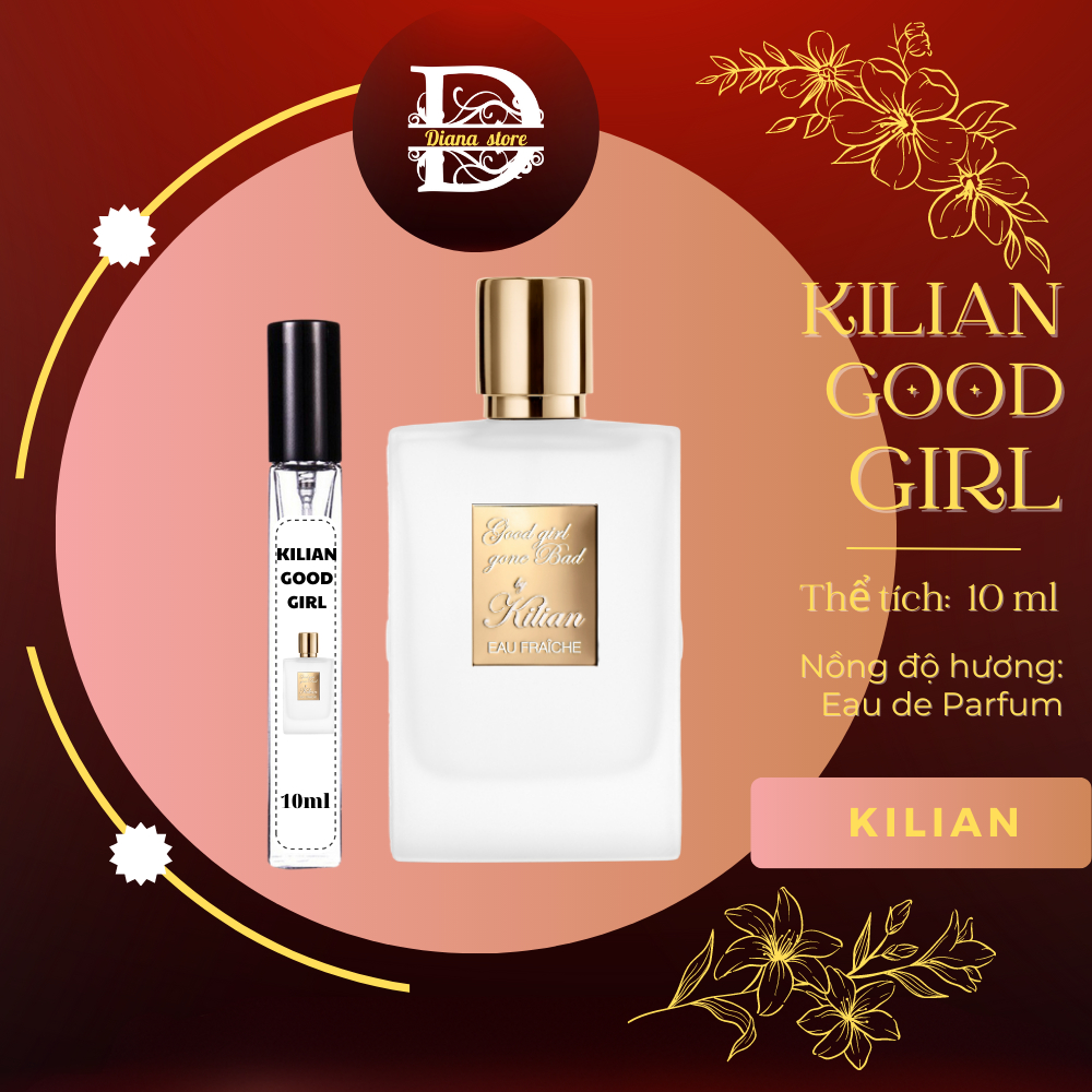 Nước hoa chiết Kilian good girl gone bad, Nước hoa nữ (rắn trắng) quyền lực sang trọng, mẫu thử 10ml- DIANA STOR