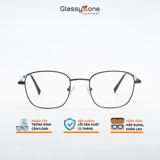 Gọng kính cận, Mắt kính giả cận kim loại Form vuông thời trang Nam Nữ Avery Corrin - GlassyZone