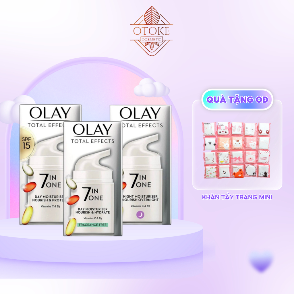 Kem dưỡng Olay Total Effects 7 In 1 Anti Ageing Moisturiser 50ml (bản UK mẫu mới)