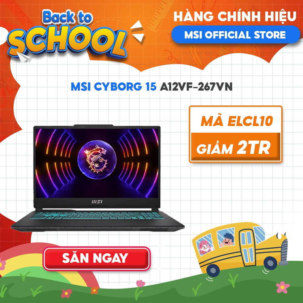 Laptop MSI Cyborg 15 A12VF-267VN i7-12650H | 8GB | 512GB | GeForce RTX 4060 8GB