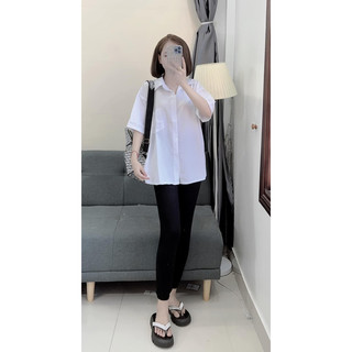 SIỂU PHẨM CẢ SET QUẦN LEGGING + ÁO SƠ MI