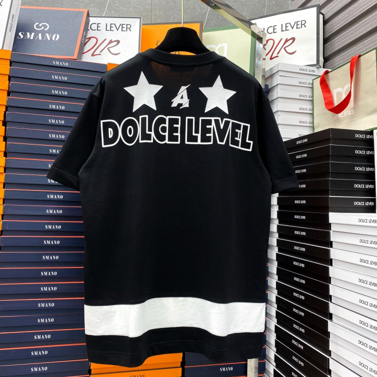 Áo ThunDOLCE LEVEL Ngôi Sao ❤ Áo Phông Cotton Dày Dặn Dáng Rộng Nam Nữ Siêu Hottrend Hè 2023