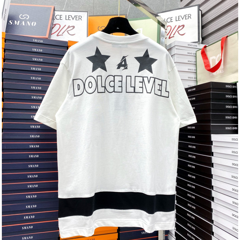 Áo ThunDOLCE LEVEL Ngôi Sao ❤ Áo Phông Cotton Dày Dặn Dáng Rộng Nam Nữ Siêu Hottrend Hè 2023