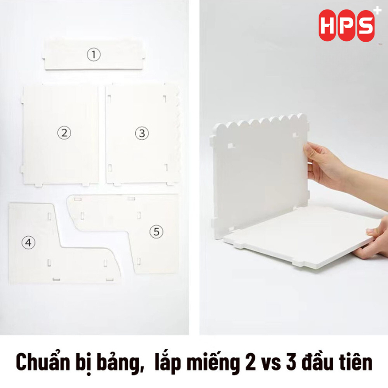 Kệ sách gỗ để bàn 3 tầng đựng sách vở, mỹ phẩm đa năng,  Giá đỡ đựng đồ bàn học