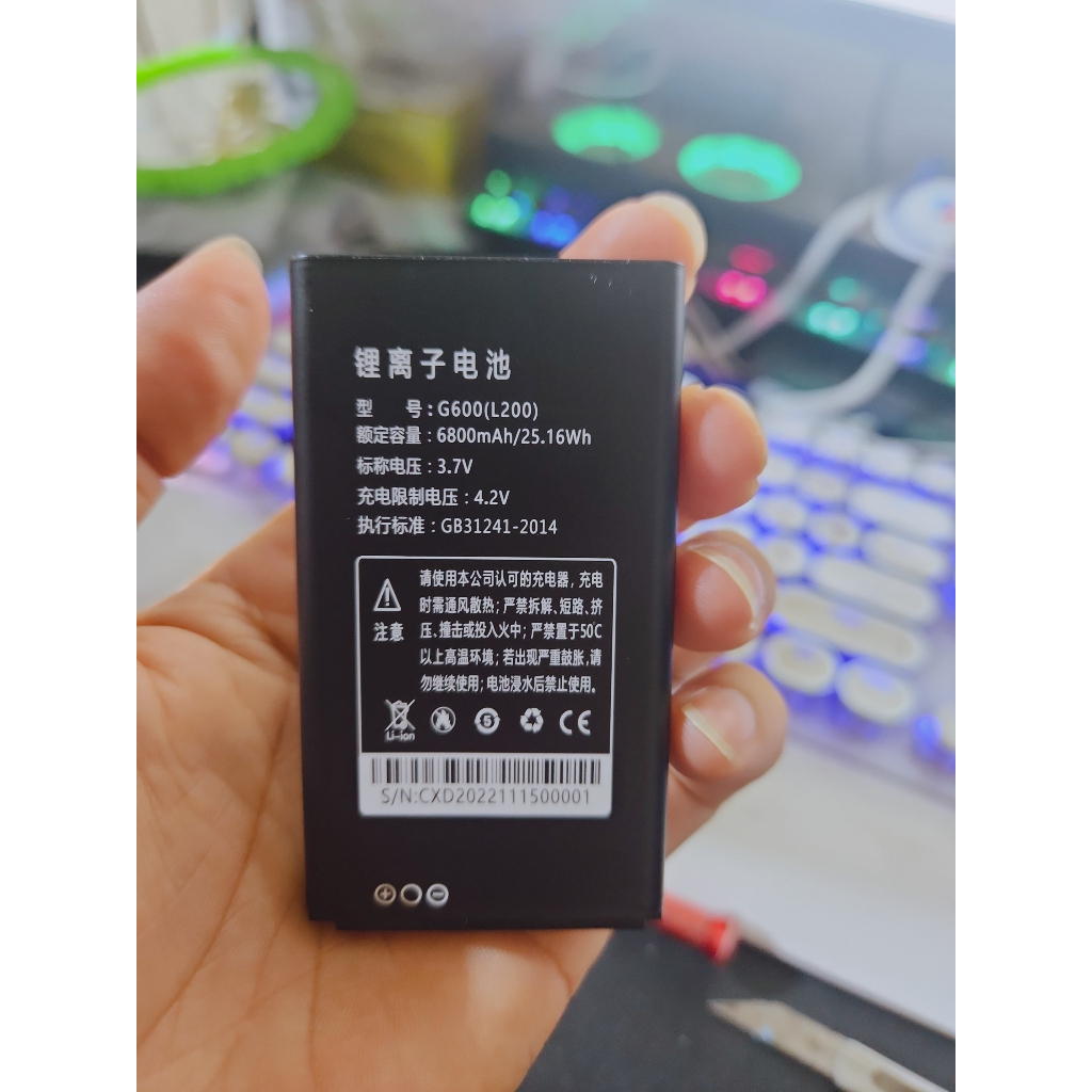 Pin Điện Thoại G600 Zin Mới Dung Lượng 6800 Mah