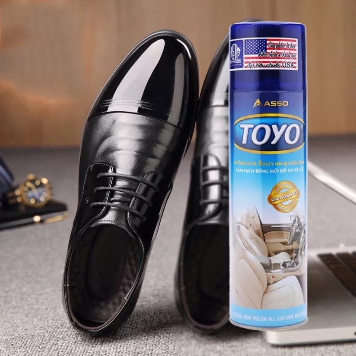 Chai Xịt Bóng Nội Thất TOYO ASSO 500ML - Bình Xịt Nhựa Nhám - Bình Xịt Gỗ - Bình Xịt Bóng Da Và Nội Thất Ô tô