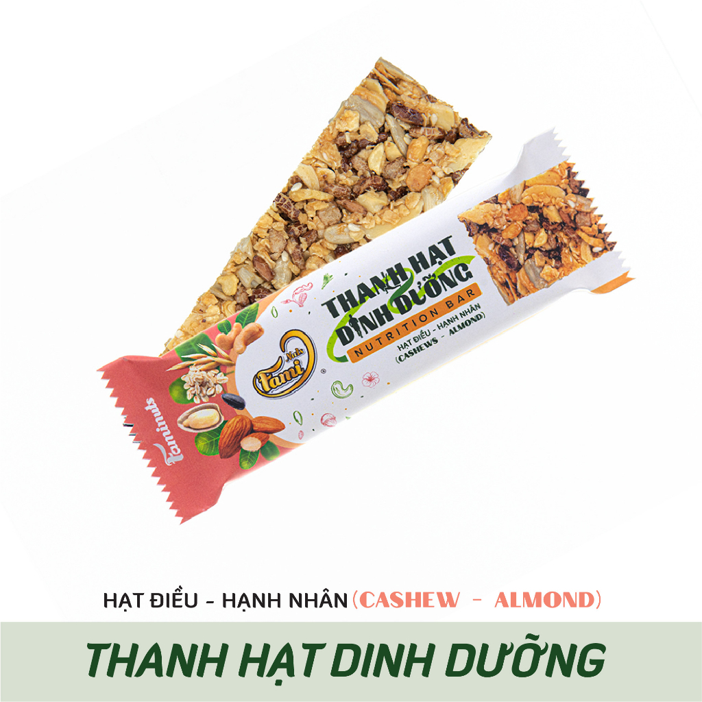 Thanh Hạt Dinh Dưỡng Mix Vị Rong Biển, Hạt Điều, Hạnh Nhân, Yến Mạch, Trái Cây Faminuts - Thanh Ngũ Cốc Ăn Kiêng