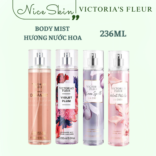 Body mist Victoria Fleur dành cho nam và nữ 236ml