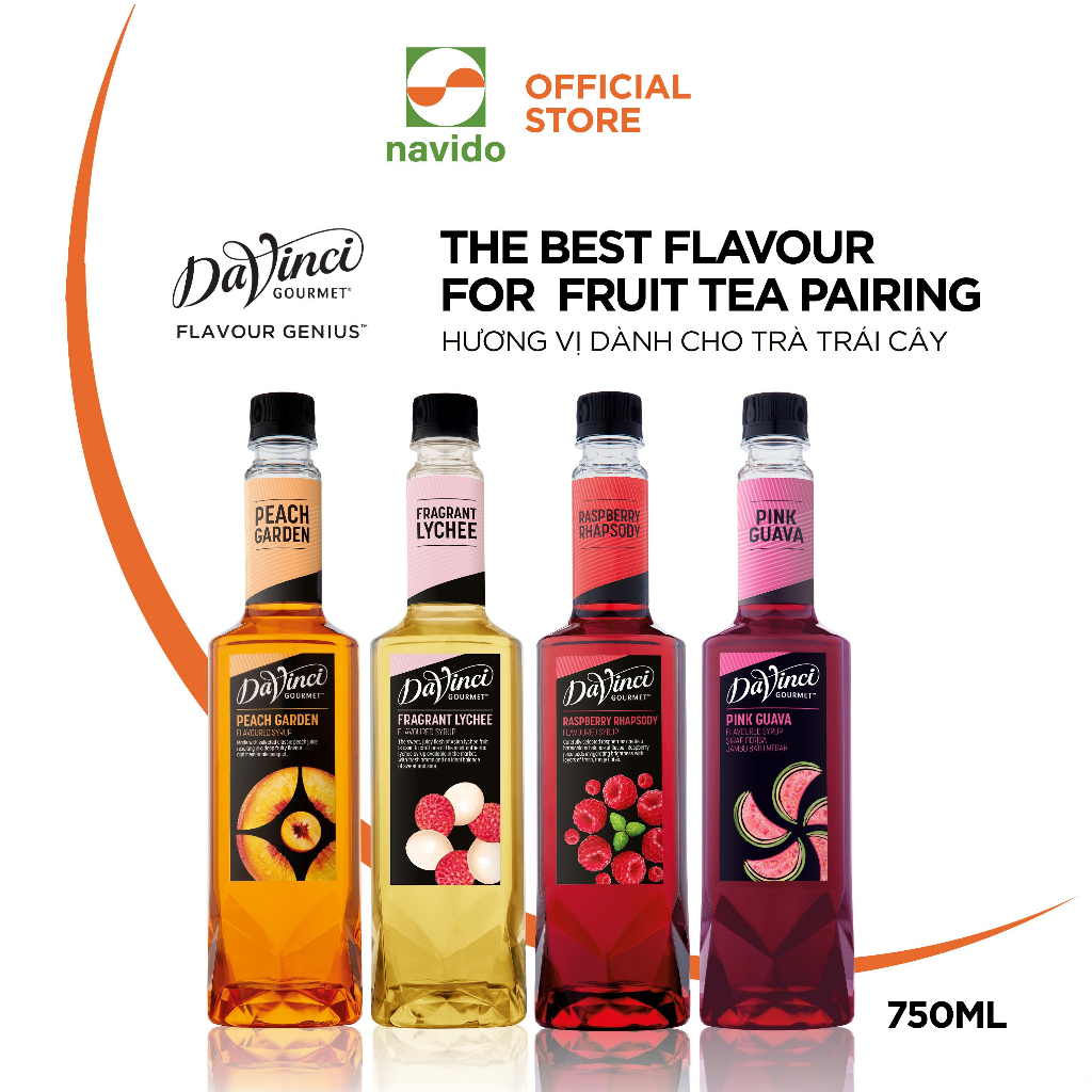 DaVinci Gourmet - THE BEST FLAVOUR FOR FRUIT TEA PAIRING/ HƯƠNG VỊ DÀNH CHO TRÀ TRÁI CÂY - 750ml
