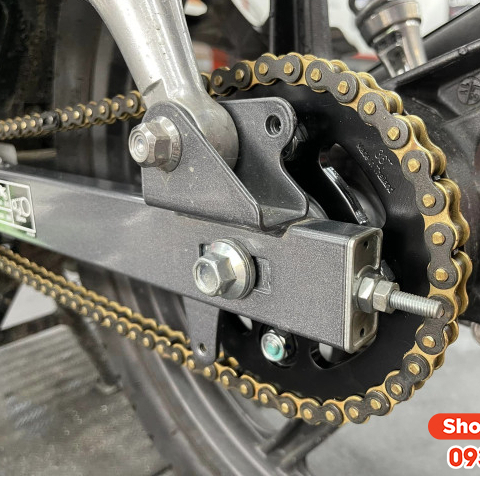 Sên RK vàng đen 428SB - 132L chính hãng, sên 9ly không phốt, dài 132 mắc