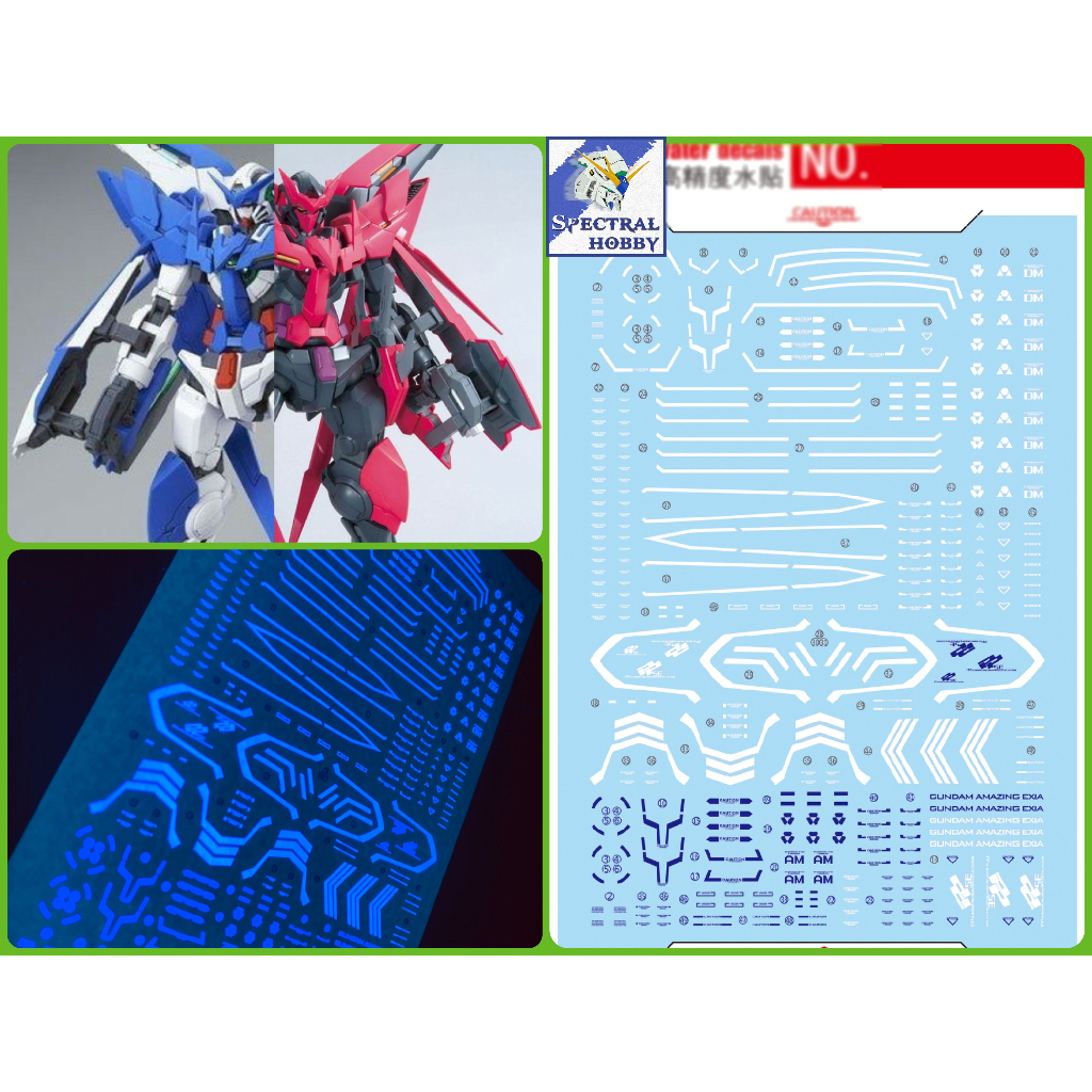 Decal nước dán mô hình MG Exia Amazing / Dark Master - Water sticker