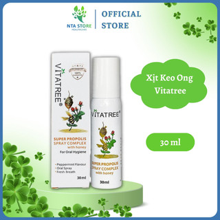 Xịt Keo Ong Vitatree 30ml, Vitatree Super Propolis Spray Complex With Honey