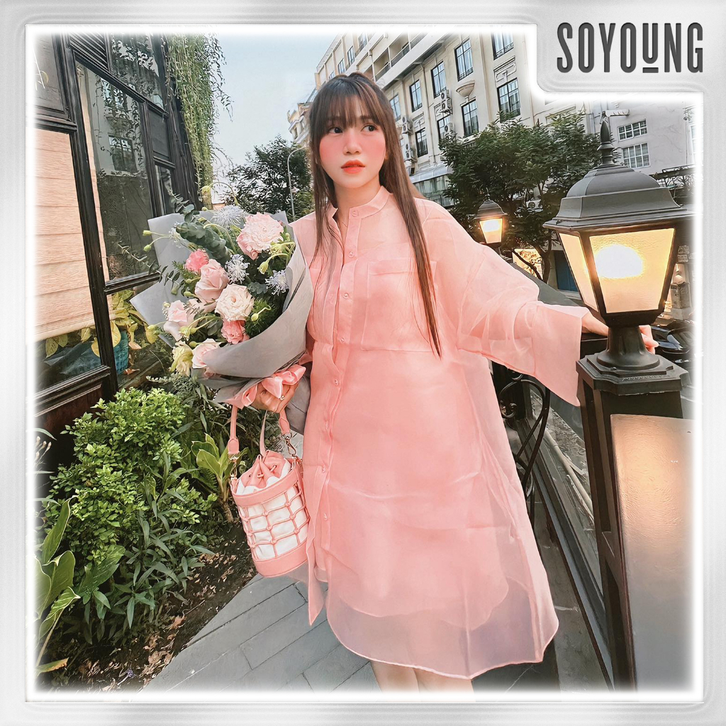 Váy nữ thiết kế công sở sang chảnh sang trọng dự tiệc MY DARLING chất liệu Lụa & Organza SOYOUNG - VSY190599HPS