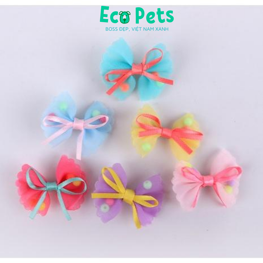 Phụ kiện thời trang cho chó mèo bông nơ đeo cho chó mèo cosplay chụp ảnh siêu dễ thương ECOPETS