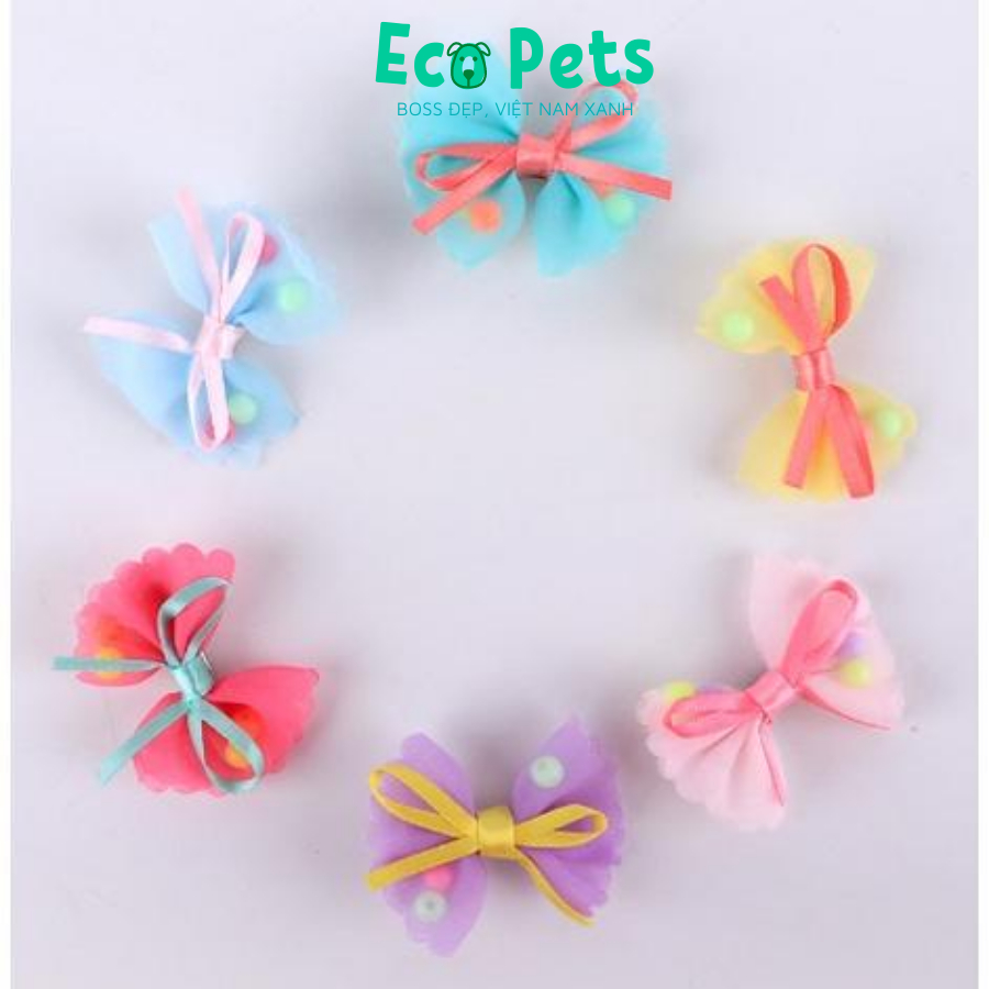 Phụ kiện thời trang cho chó mèo bông nơ đeo cho chó mèo cosplay chụp ảnh siêu dễ thương ECOPETS