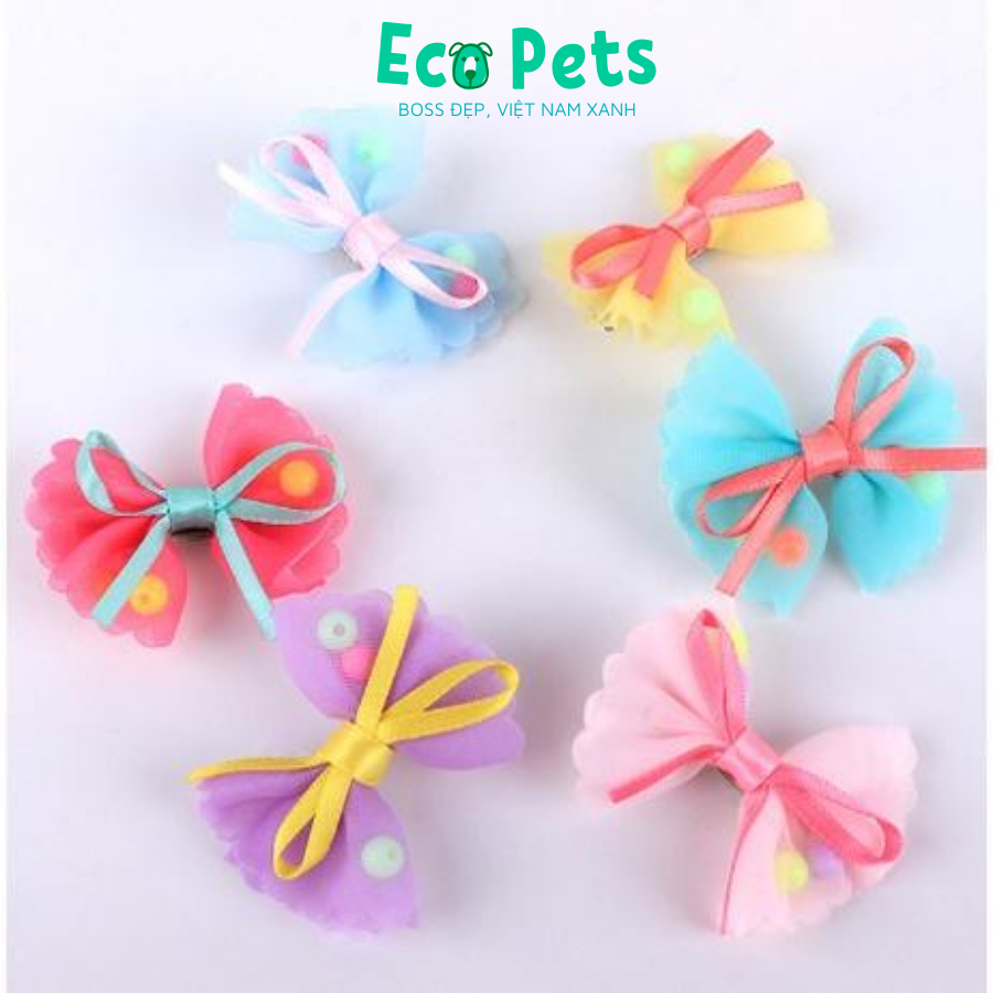 Phụ kiện thời trang cho chó mèo bông nơ đeo cho chó mèo cosplay chụp ảnh siêu dễ thương ECOPETS