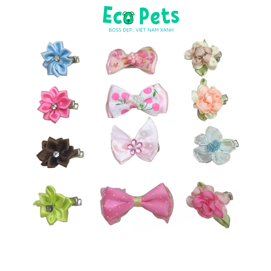 Phụ kiện thời trang cho chó mèo bông nơ đeo cho chó mèo cosplay chụp ảnh siêu dễ thương ECOPETS