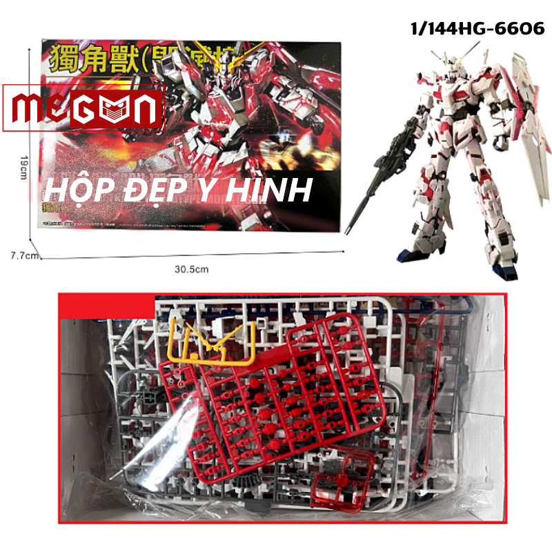 Mô Hình MEGUN HG Unicorn Destroy Mode RX-0 HGUC 1/144 High Grade Đồ Chơi Lắp Ráp robot đồ chơi mô hình Megun
