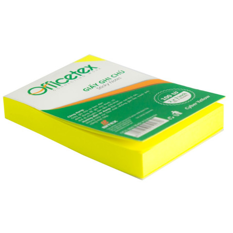Giấy nhớ Officetex 3x2 , 3x3  OT21-004 màu vàng