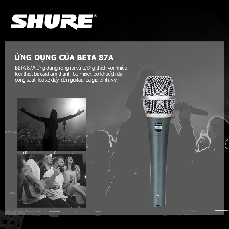 Micro karaoke có dây,shuer/Beta87 micro có dây,micro hát karaoke,giọng hát rõ và tràn đầy