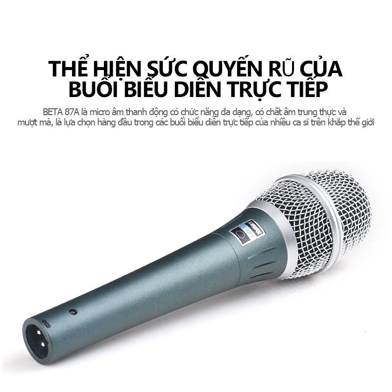 Micro karaoke có dây,shuer/Beta87 micro có dây,micro hát karaoke,giọng hát rõ và tràn đầy