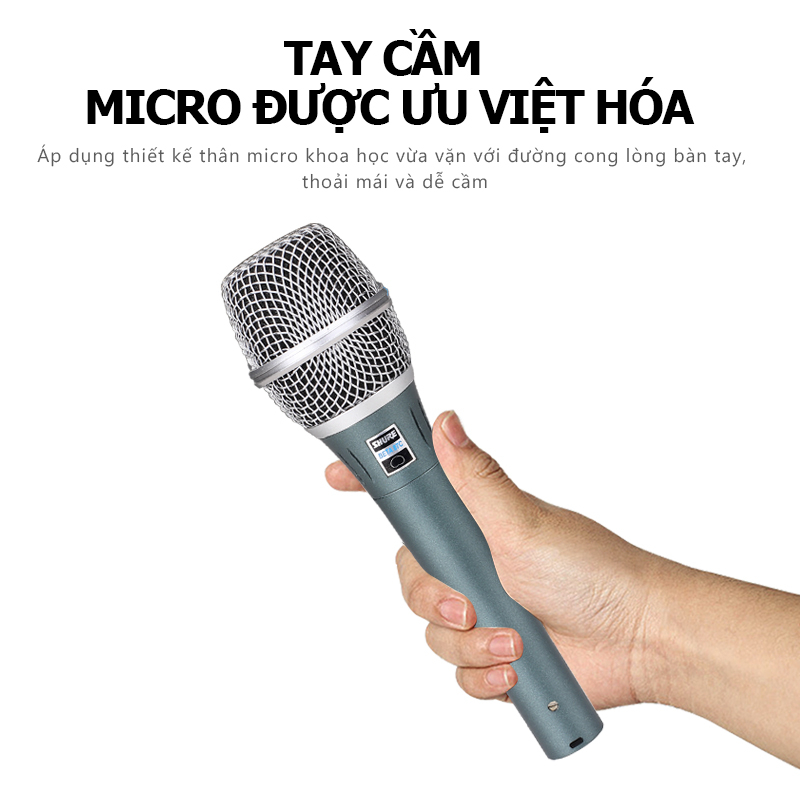 Micro karaoke có dây,shuer/Beta87 micro có dây,micro hát karaoke,giọng hát rõ và tràn đầy
