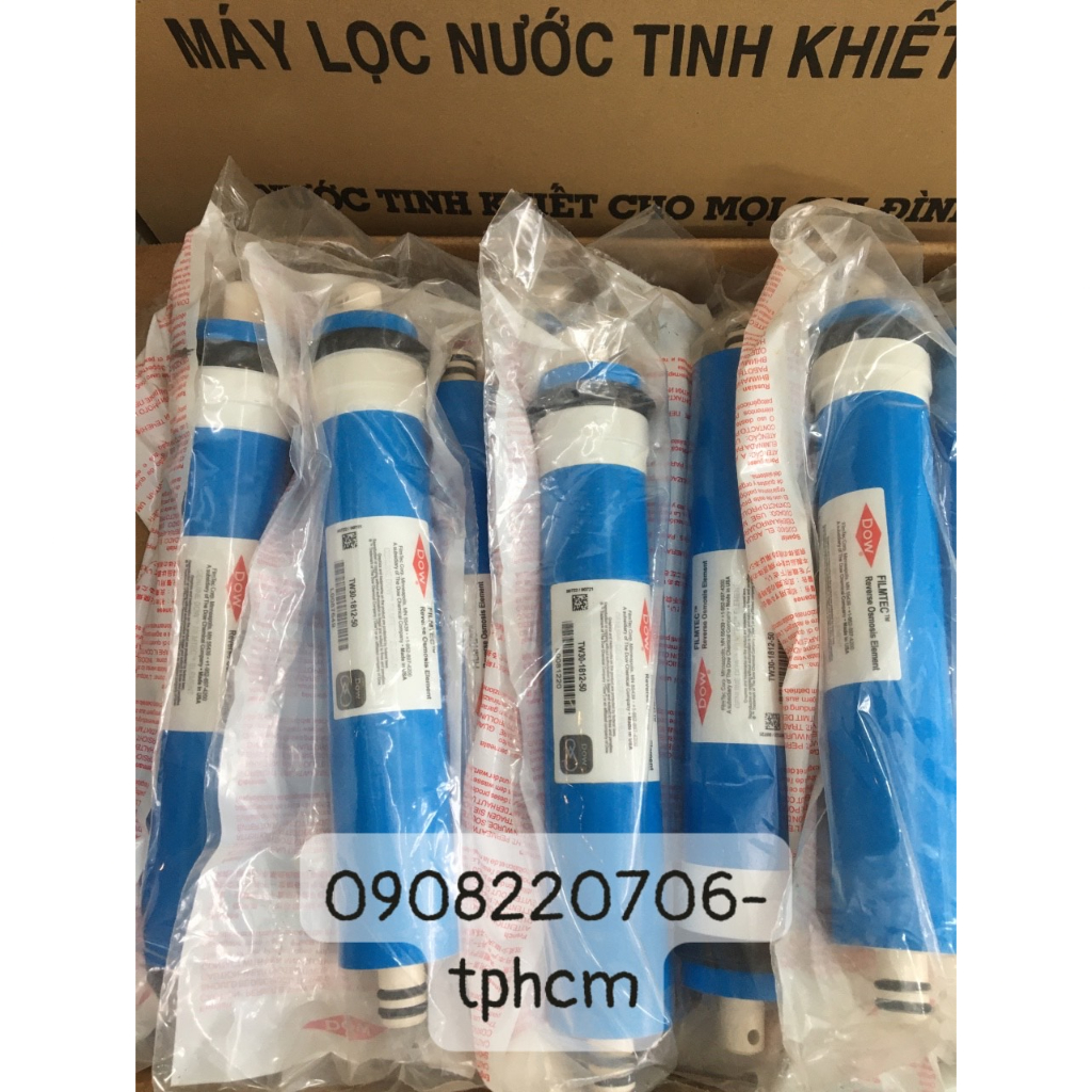 Màng lọc RO, lõi lọc số 4 DOW Filmtec - Made in USA , công suất 10 lít/giờ