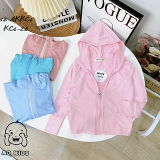 [Bé 7-32kg] Áo khoác chống nắng cho bé vải thun kim cương Minlybaby chống tia UV, thông hơi tốt- Unibaby AKTKC