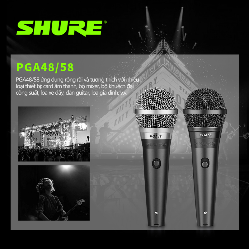 Shuer/PGA48/58 micro có dây,micro hát karaoke,micro karaoke có dây,giọng hát rõ và tràn đầy