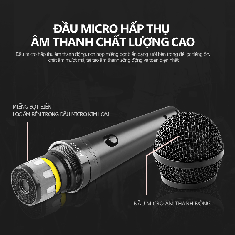 Shuer/PGA48/58 micro có dây,micro hát karaoke,micro karaoke có dây,giọng hát rõ và tràn đầy