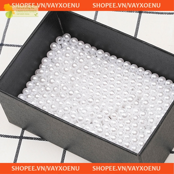 Hạt nhựa tròn có lỗ 6mm, 8mm, 10mm, 12mm  . hạt cườm xỏ vòng, làm thủ công, trang trí quần áo
