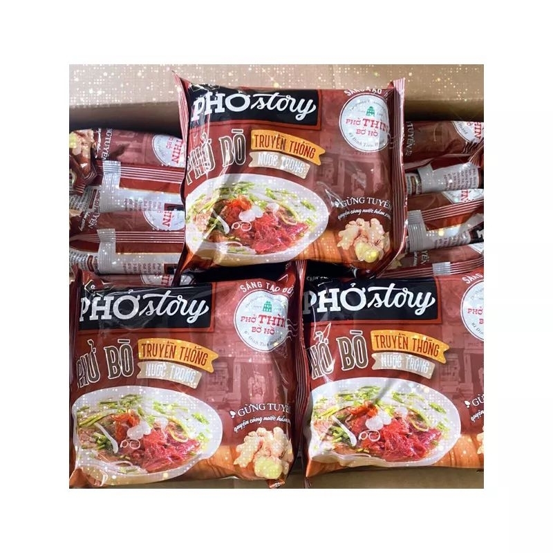 Thùng 30 gói phở thìn Story vị bò