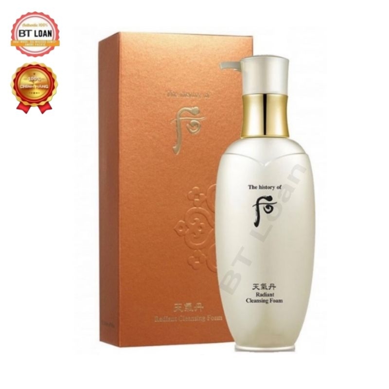 Sửa rửa mặt Whoo trẻ hóa da, tái sinh cao cấp Radiant Cleansing Foam
