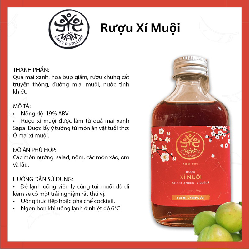 Xí muội - Rượ.u hoa quả lên men