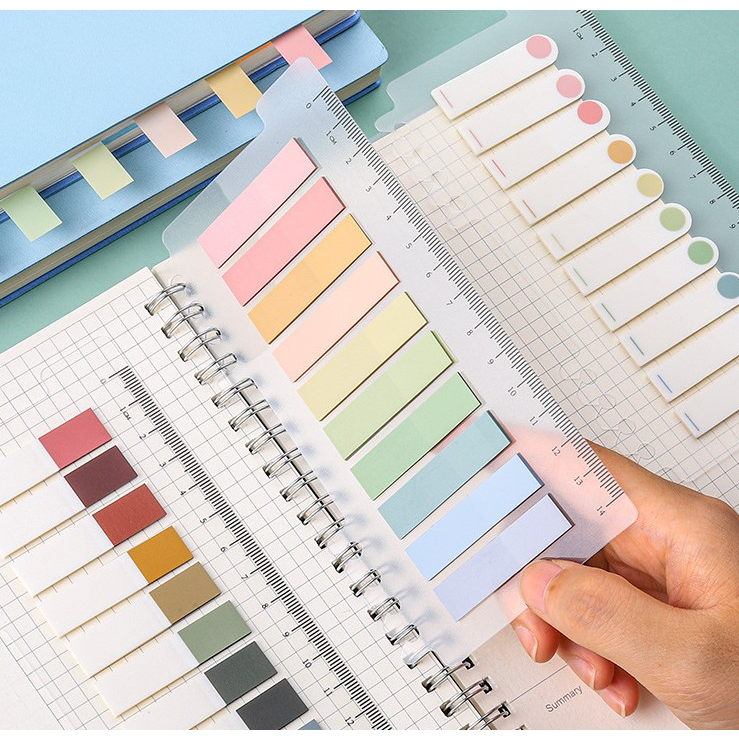 Giấy ghi chú đánh dấu trang nhiều màu sắc,set 200 giấy note ghi chú đánh dấu sách nhiều màu sắc pastel tiện lợi.